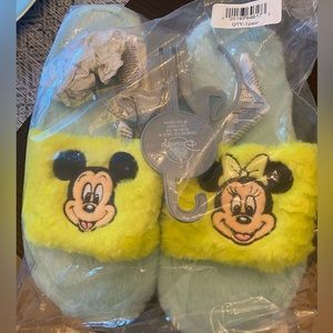 DISNEY PARKS Minnie & Mickey Mouse platform Slippers
